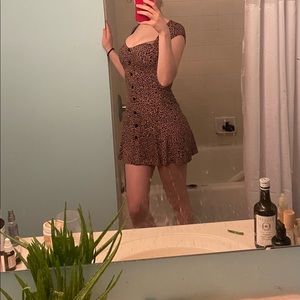 Reformation Cheri Cheetah mini dress size 4